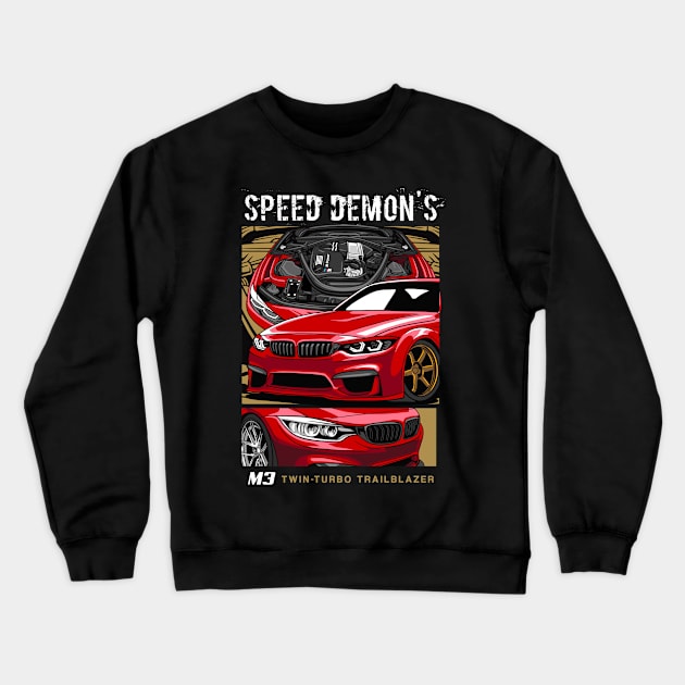 Speed Demon's M3 F80 Crewneck Sweatshirt by Harrisaputra